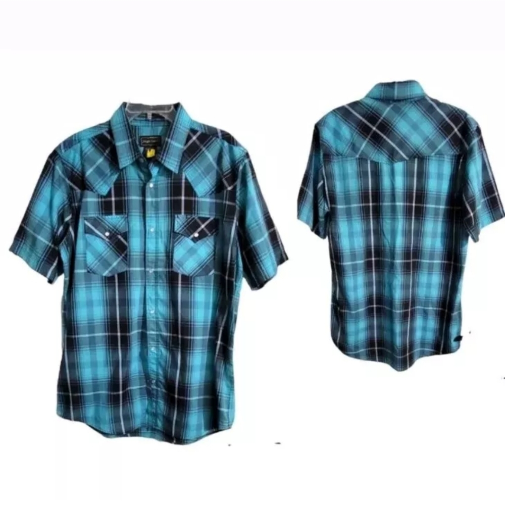 High Noon Rockabilly Pearl Snap Shirt Men Sz XL Tall Western Cowboy Rode NWOT